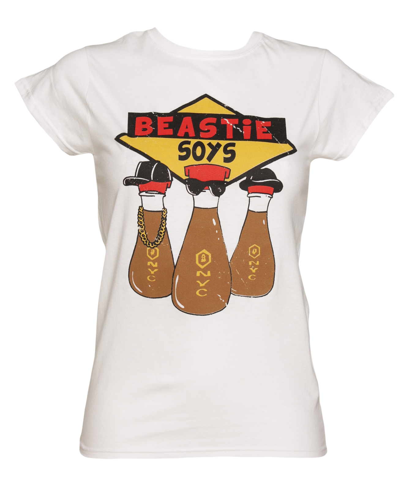 Ladies White Beastie Soys T-Shirt from Cool Toons