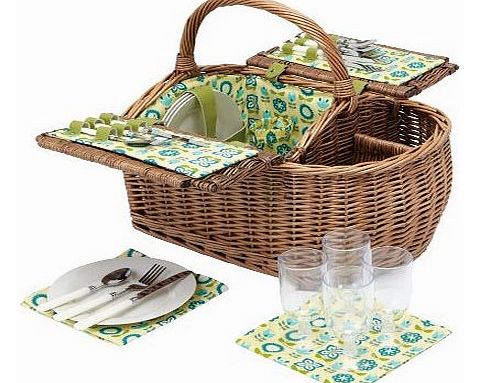 Coolmovers Cool Movers Kitchen Craft Meadow Lane Four Person Fitted Picnic Basket