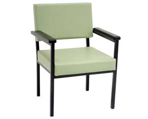 Cooper vinyl reception chair with arms