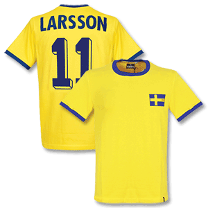 Copa 1970s Sweden Home Shirt   Larsson 11