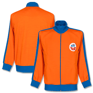 Copa 1980s Hansa Rostock Retro Track Jacket - Orange