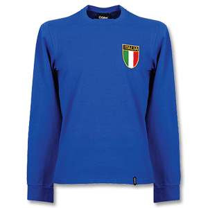 Copa Classic 1970and#39;s Italy Home Retro L/S Shirt - Blue