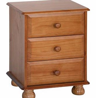 Core Products Dovedale 3 Drawer Bedside Cabinet