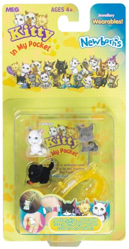 Kitty In My Pocket Newborns Pack - Punkin- Bootsie and Patches with bracelet