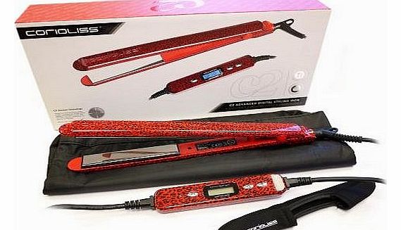 C2 Red Leopard Hair Straightening Iron