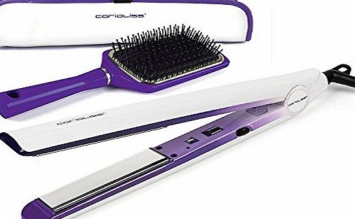Corioliss  C1 Style Kit - Styling Set (with paddle brush and heat pouch) - Purple Ombre Design - Worldwide voltage