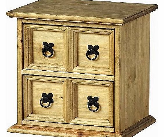 Pine CD Storage 2 Drawer Unit Cabinet Corona Solid Mexican Pine *Brand New*