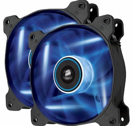 Air Series AF120-LED 120mm Quiet Edition High Airflow LED Fan - Blue (Dual Pack)