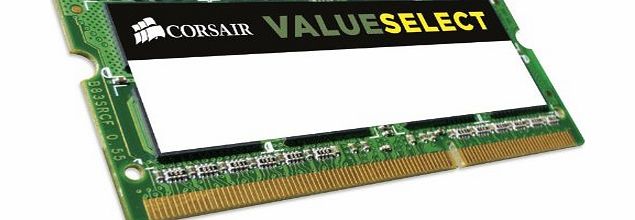Corsair CMSO4GX3M2A1333C9 Value Select 4GB (2x2GB) DDR3 1333 Mhz CL9 Mainstream Notebook Memory Kit