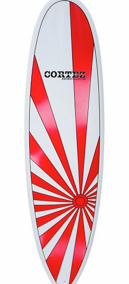 Cortez Mens Cortez Red Kamikaze Fun Surfboard - 7ft 0