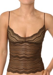 Ceylon lace camisole with cups lined with tulle