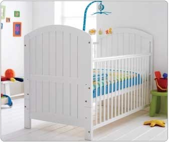 Cosatto Stratford Baby Cot Bed With Foam Mattress in White