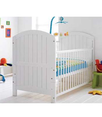 White Stratford Cot Bed with mattress
