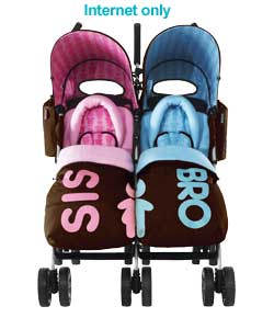 cosatto You 2 Pushchair - Sis and Bro