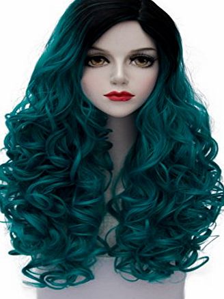 CosplayMIX 14 Colors Mixed Colors 60cm Lolita Cosplay Heat Resistant Women Curly Wig  Cap
