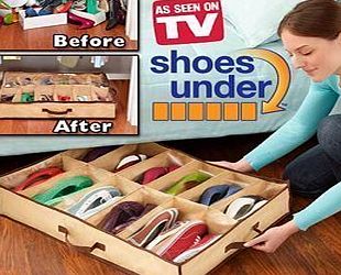Shoe Underbed Under Bed Shoes Storage Space Saving Shoe Organizer Bag Box that Holds 12 pairs of Shoes