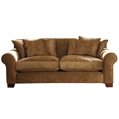 Charlbury large sofa - Gingham Beige Stripes - Light leg stain