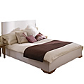 Divina Faux Suede Bedstead - white double
