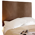 Faux Suede Double Headboard - chocolate