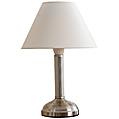 Cotswold Company Pair Contemporary Satin Nickel Column Table Lamps
