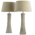 Rattan Round Lamp - pair