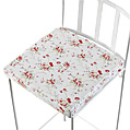 Cotswold Company White Wrought Iron Bar Stool with floral cushion