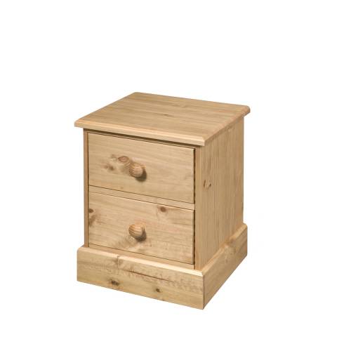 Cotswold Flat Pack Pine Cotswold 2 Drawer bedside cabinet 214.101