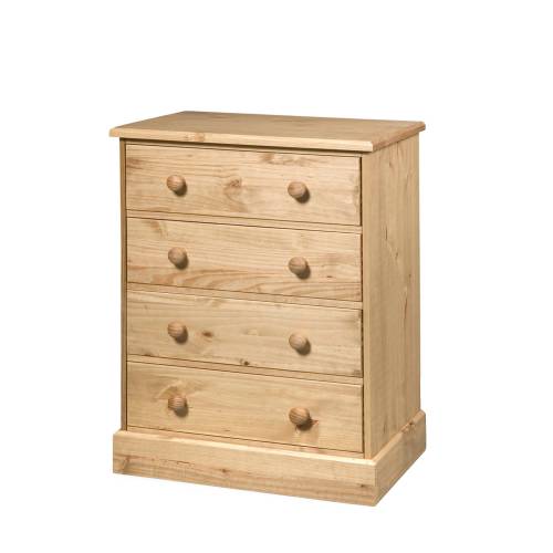Cotswold Flat Pack Pine Cotswold 4 Drawer Chest wide