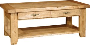 Oak Carmargue Coffee Table With Drawer