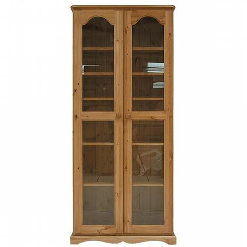 Cotswold Occasional Pine Furniture Cotswold Pine Bookcase 6`(Glass Doors)