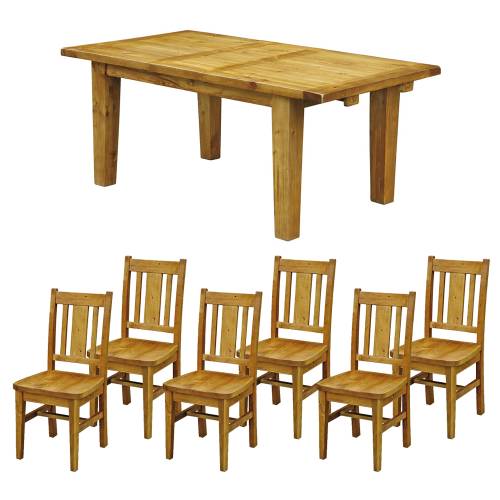 Cottage Pine Furniture Chunky Pine Small Dining Set