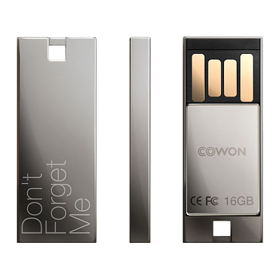 Cowon iAudio Cowon UM1 2GB USB Flash Drive Colour Chrome Black