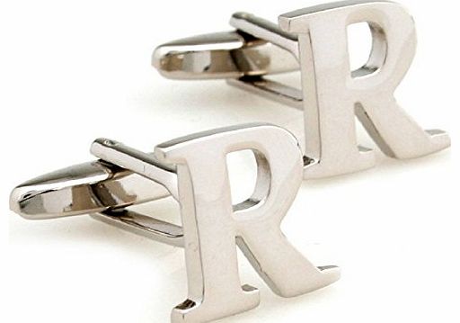 Coxeer Initial Cufflinks (Alphabet Letter) (Initial R)