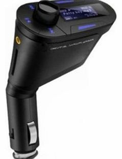 Car Kit Mp3 Player Wireless Fm Transmitter Modulator USB Sd MMC Slot with Remote (Blue LCD)