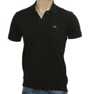CP Company Black Pique Polo Shirt