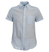 CP Company Blue and White Stripe Shirt