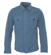 Blue Full Zip Over-Shirt