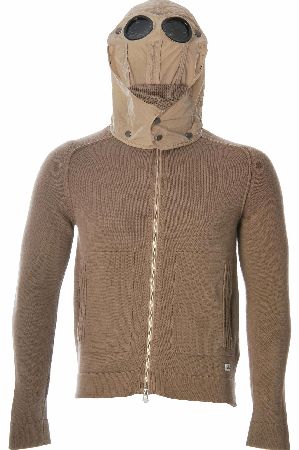 CP Company Knitted Zip Thru With Detachable Hood