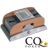 CQ Wooden Effect Automatic Card Shuffler - Authentic casino style finish