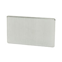 CRABTREE 2G Blank Plate Brushed Chrome