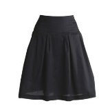 Crafted Edeis skirt with cotton voile lining black 016