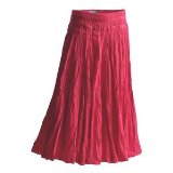 Crafted La redoute en plus crinkle voile skirt bright red 022