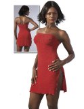 NEW Red Boob Tube Strapless Mini Dress MEDIUM 10 to 12