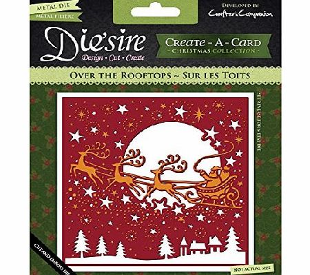 Crafters Companion Diesire Christmas Create-a-Card Metal Die - Over The Rooftops