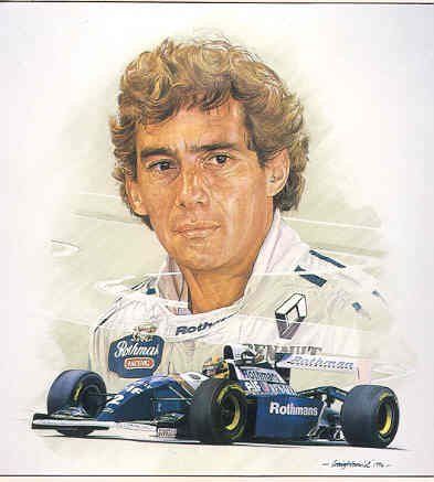 Ayrton Senna The Legend Print - Giclee Canvas Shipped in protective tube