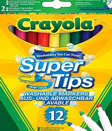 Crayola 12 Supertips Washable Marker Pens