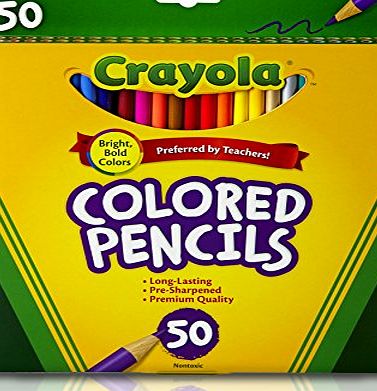 Crayola Colored Pencils; Art Tools; 50 Count; Perfect for Art Projects and Adult Coloring