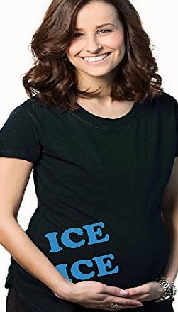 Crazy Dog Tshirts Womens Ice Ice Maternity T Shirt Funny Baby Pregnancy Tee -XXL