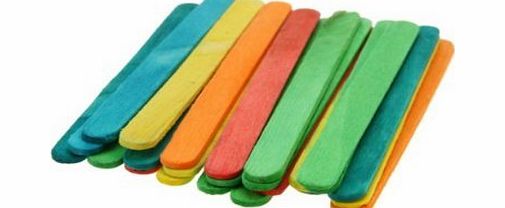 Creation Station Childrens Craft Coloured Lolly Sticks (QTY 150)CT3766