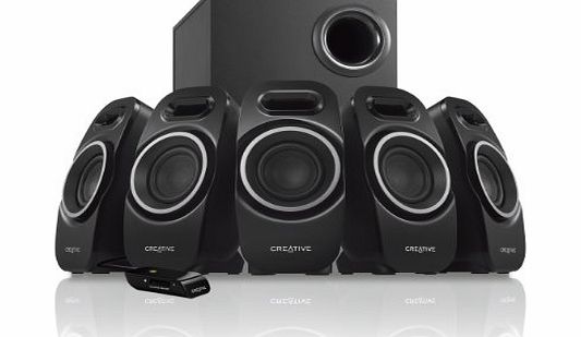 A550 (5.1) Surround Speaker System with Wired Remote Control for Music, Movies and Games